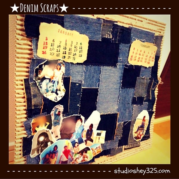 Memories on Denim Scraps by Mitsuko at studioshey325.com